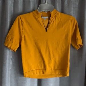 Mustard yellow Charlotte Russe zip sweater